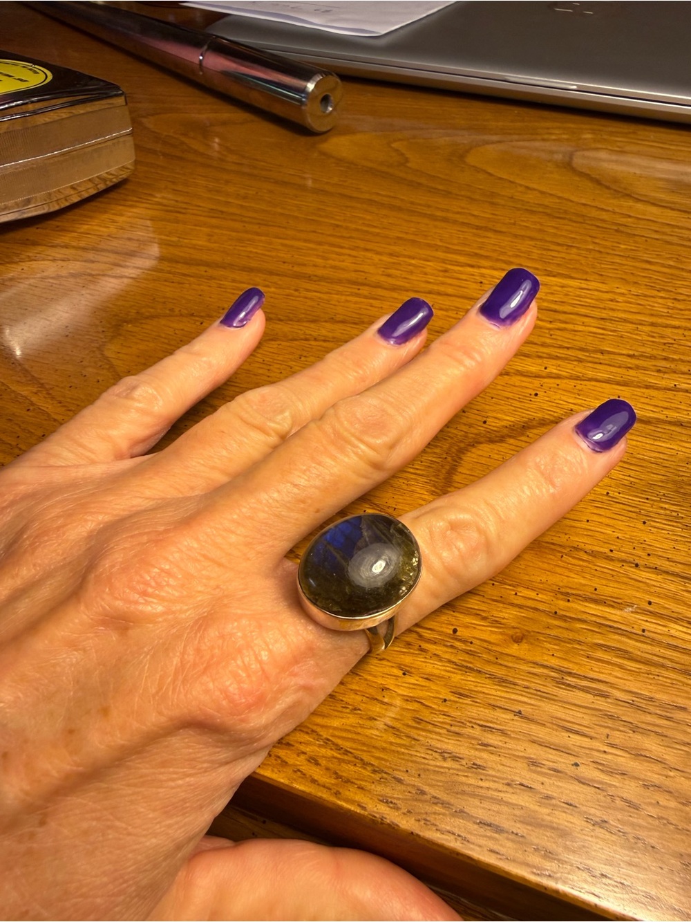 Size 7 Sodalite Oval Ring